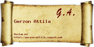 Gerzon Attila névjegykártya