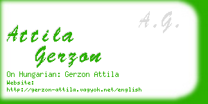 attila gerzon business card